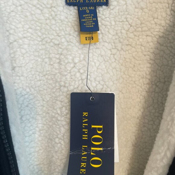 New Polo By Ralph Lauren Intarsia Wool-Blend Full Zip Kids Cardigan - Picture 4 of 8